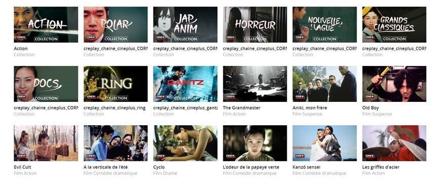 Les films et thématiques de Cine+ Asie sur MyCanal