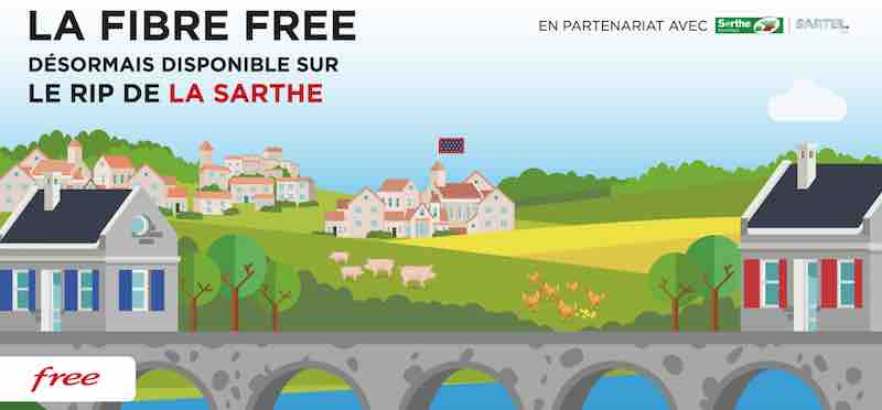 Freebox Fibre sur la Sarthe Numérique
