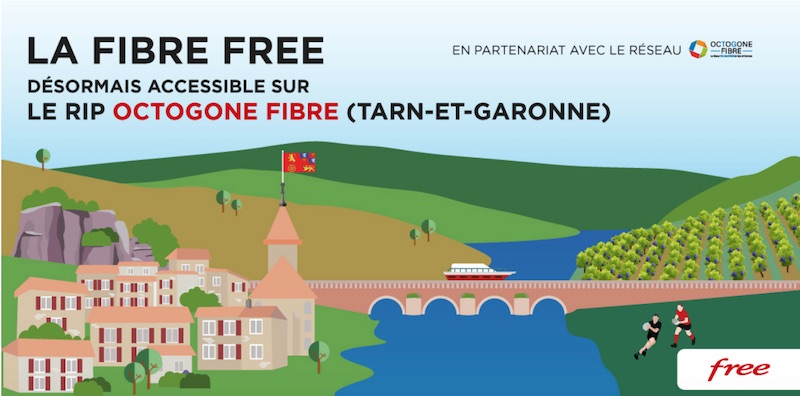 Freebox Fibre sur Octogone Fibre, le réseau FTTH du Tarn et Garonne