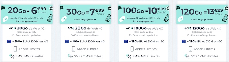 Séries Limitées CDiscount Mobile 20Go, 30Go, 100Go et 120Go