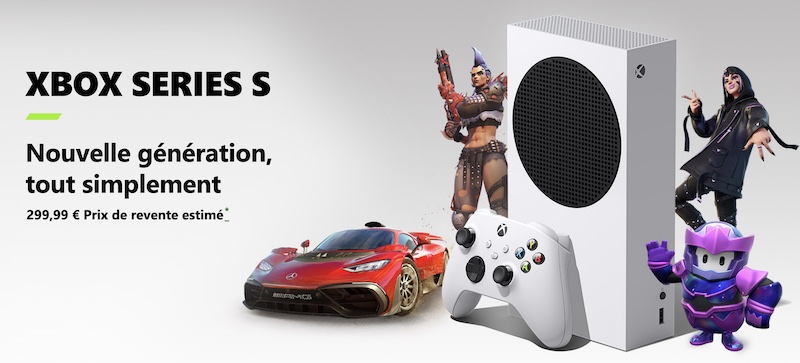 Présentation de la console Microsoft XBox Series S à partir de 299€