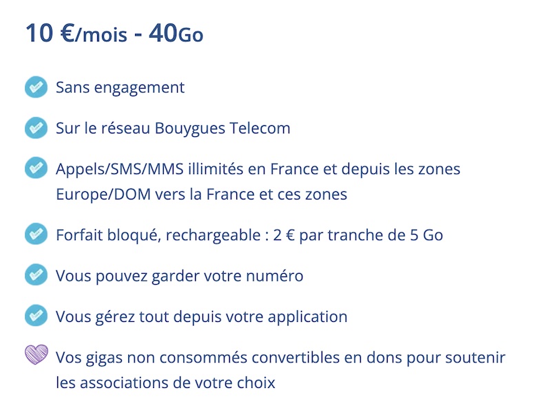 Forfait bloqué Source Mobile 40Go à 10€/mois sans engagement