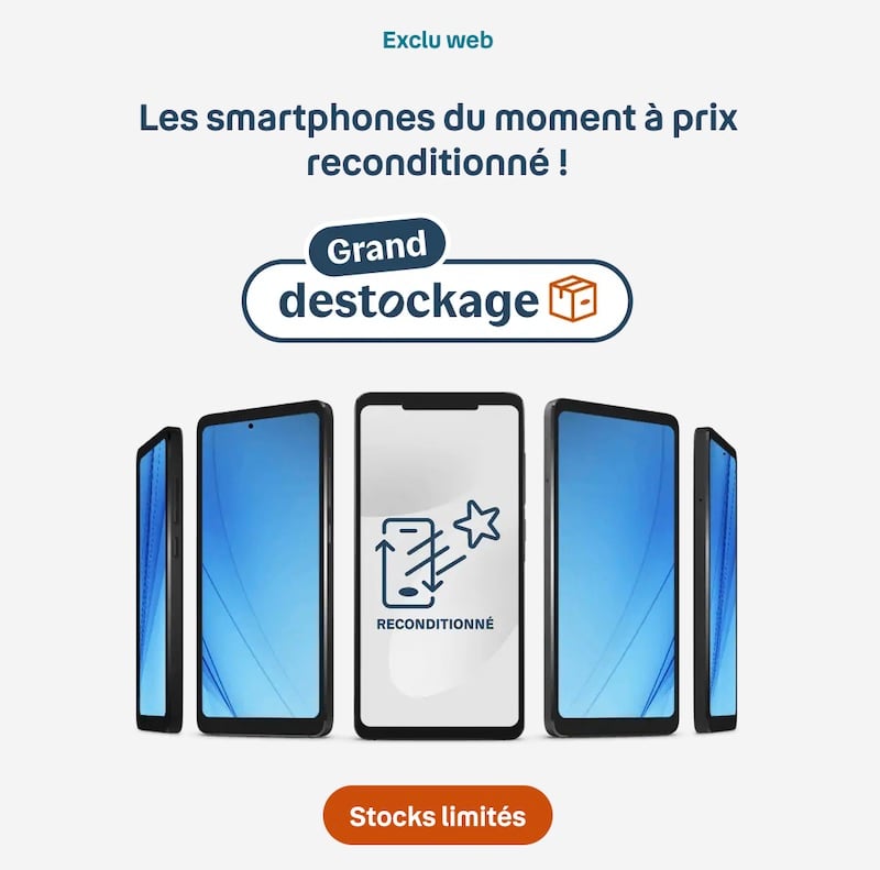 Grand Destockage des smartphones reconditionnés