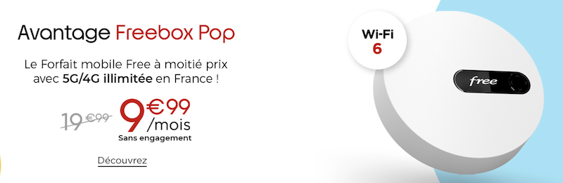 Avantage Freebox Pop à 9,99€/mois