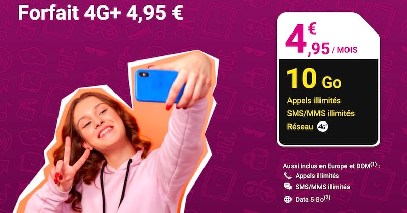 Forfait 10Go de Reglo Mobile à 4,99€/mois