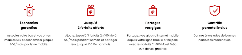 Avantages SFR Family! avec Partage de Go, Remise sur forfaits et Contrôle Parental