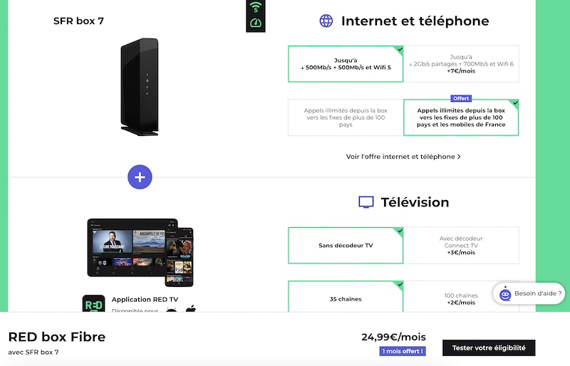 L'offre RED Box sur le site de RED by SFR