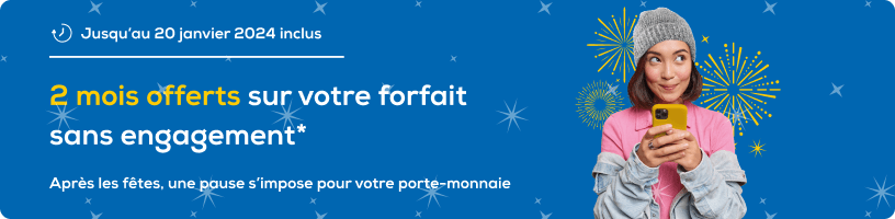 2 mois de forfait SIM offerts (à partir de 4,99€/mois), jusqu'au 24 septembre