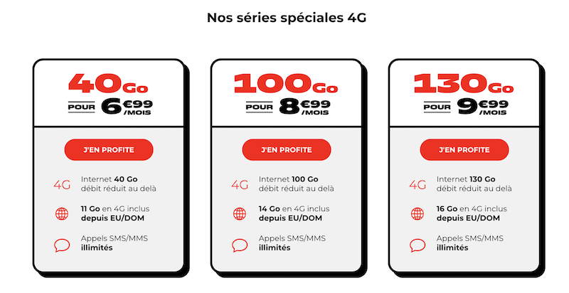 Forfaits Woot 4G, à partir de 6,99€/mois sans engagement