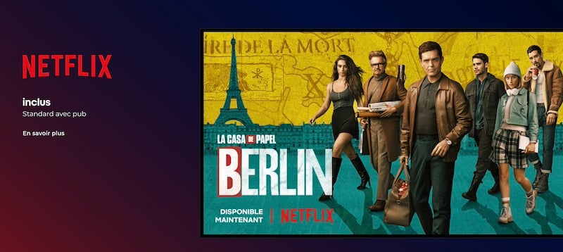 Netflix Standard avec publicité offert avec la Freebox Ultra