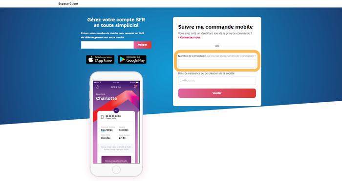 SFR Carte SIM prépayée pas cher 