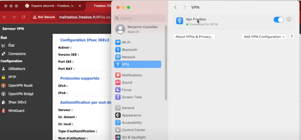 Activation VPN Freebox