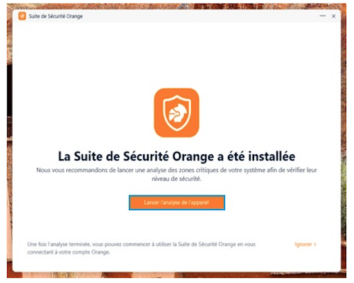 Analyse par la Suite de Sécurité Orange