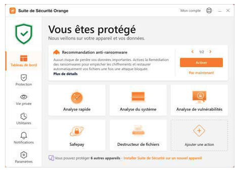 Protection Suite de Sécurité Orange