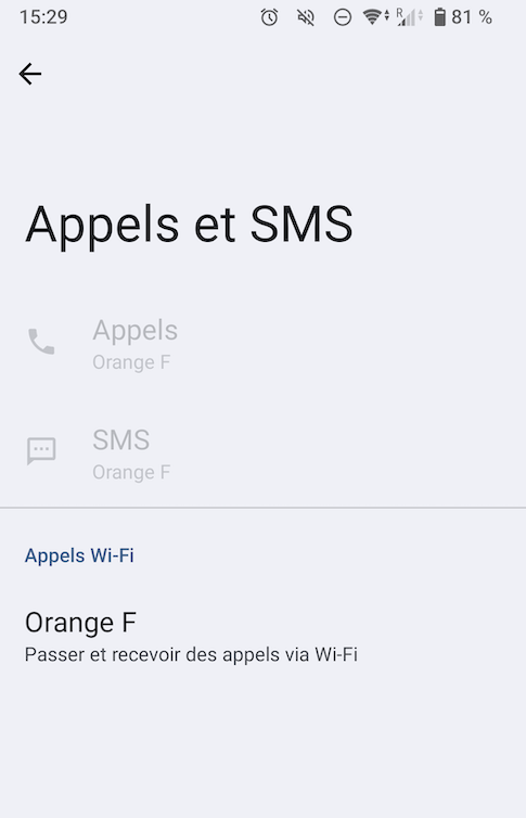 Appels et SMS