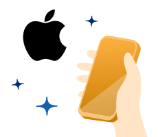 Smartphone dengan logo Apple