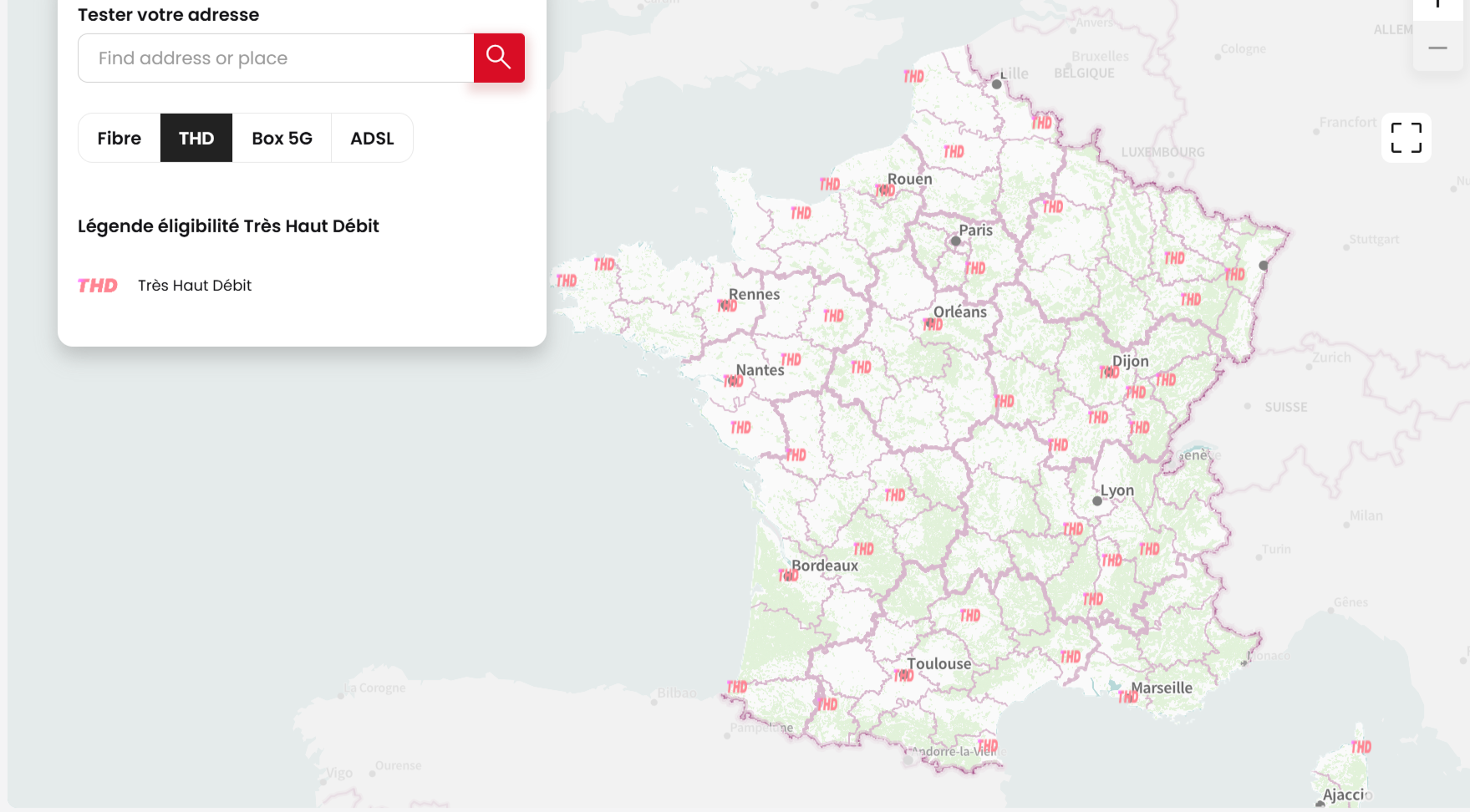 carte thd sfr
