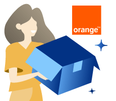 boite avec logo orange
