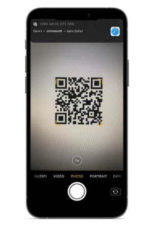 scan qr code avec iphone