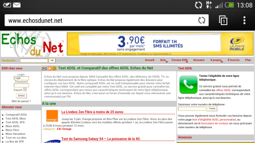Capture d'écran navigateur