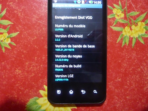 Android Froyo sur LG Optimus 2x