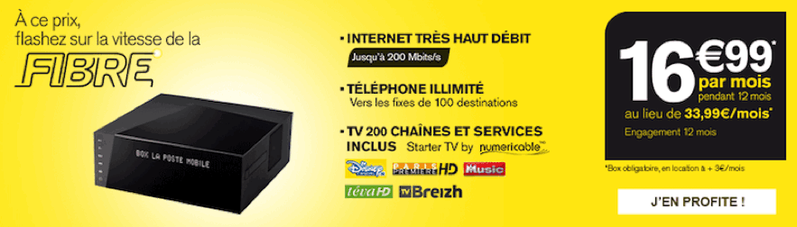 La Box Poste Mobile avec TV by Numericable et Quatro