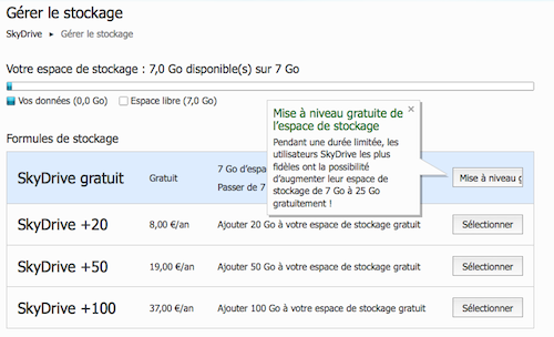 formule Skydrive