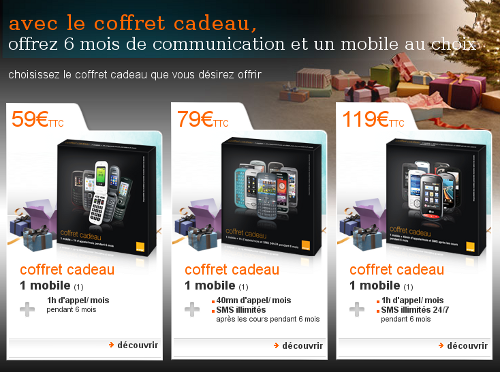 Les Coffrets Cadeau Orange sont arrivés