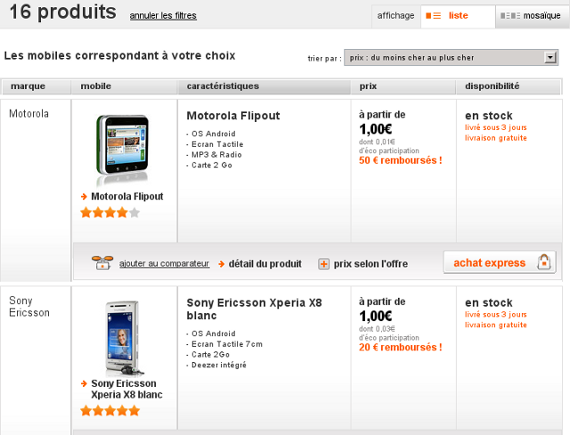 Orange rembourse jusqu'à 100 euros sur votre mobile