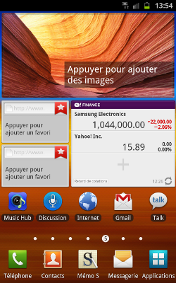 Applications et Widget Galaxy Note