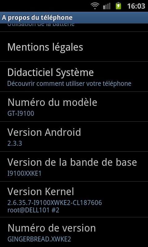 Version Firmware Galaxy S II