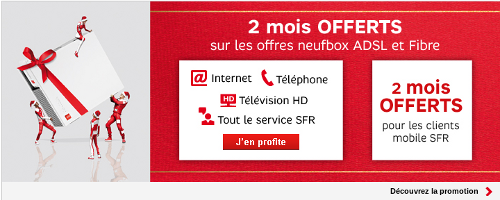 Offre 2 mois neufbox ADSL et Fibre