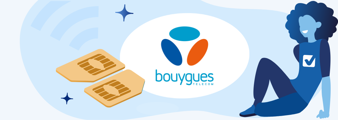 multi sim bouygues avec femme assise