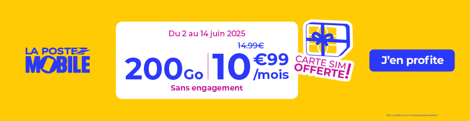 la poste mobile promo 200go
