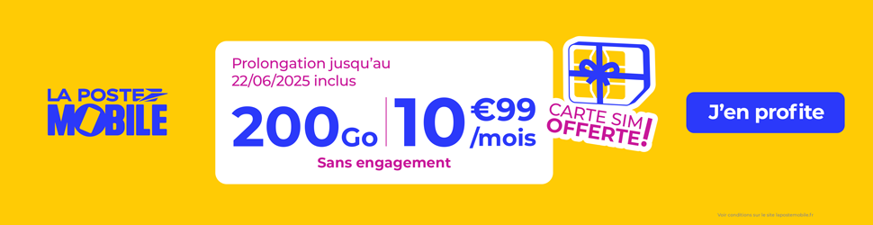la poste mobile promo 200go