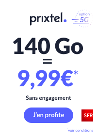 Forfait Prixtel le Géant 140Go à 9,99€