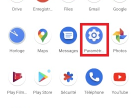 paramètres Google phone