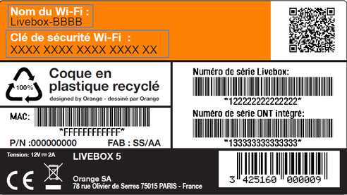 ssid livebox 5