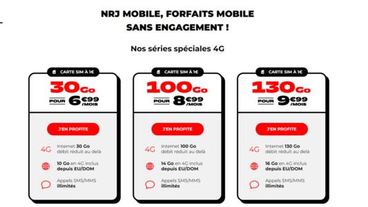 Les meilleurs forfaits NRJ Mobile !