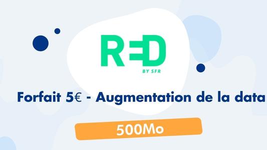 500Mo de data forfait 5€ RED by SFR