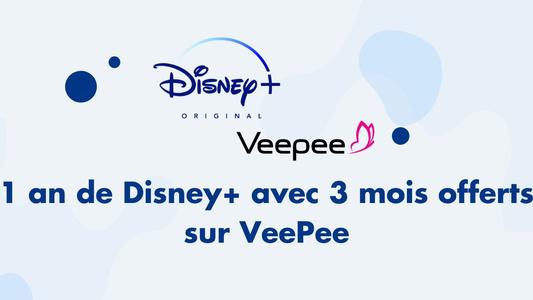 1 an de Disney+ avec 3 mois offerts sur VeePee