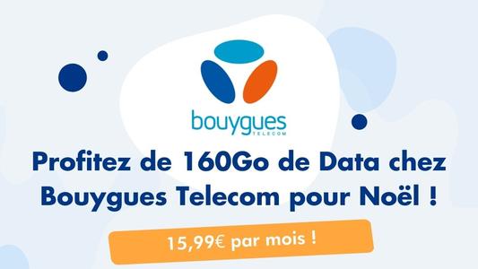 Profitez de 160Go de Data chez Bouygues Telecom pour Noël !