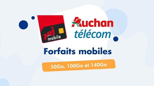 Forfaits mobiles Auchan télécom et NRJ Mobile