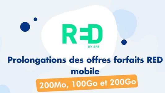 Prolongations offres forfaits RED mobile chez Red by SFR