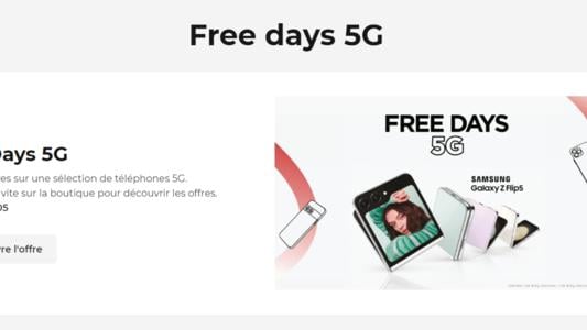 Free Days 5G : grosses promos smartphones 5G !