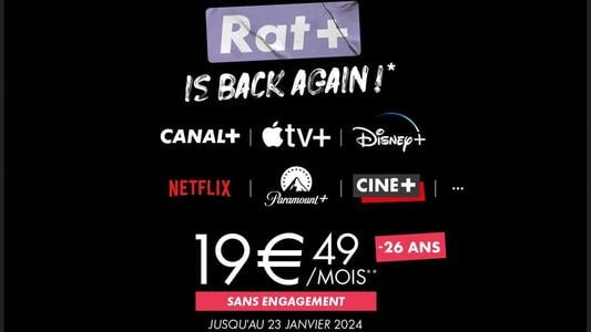 Derniers jours pour l'Offre Rat+ de Canal+ avec Apple TV+