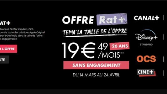 Canal+ Ciné Séries avec Rat+ pour les moins de 26 ans !