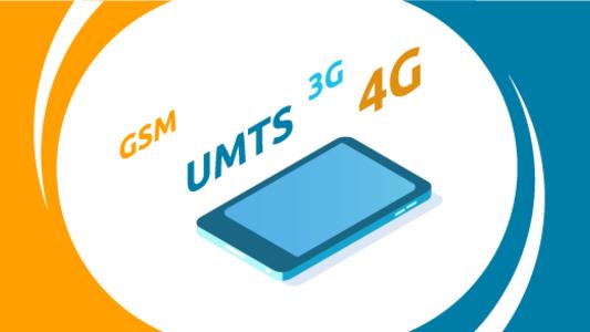 Téléphone réseaux GSM, UMTS, 3G, 4G