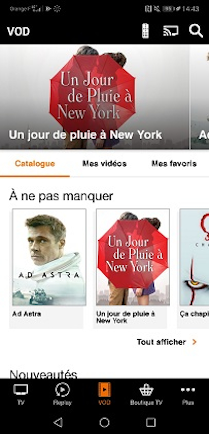 application tv vod orange