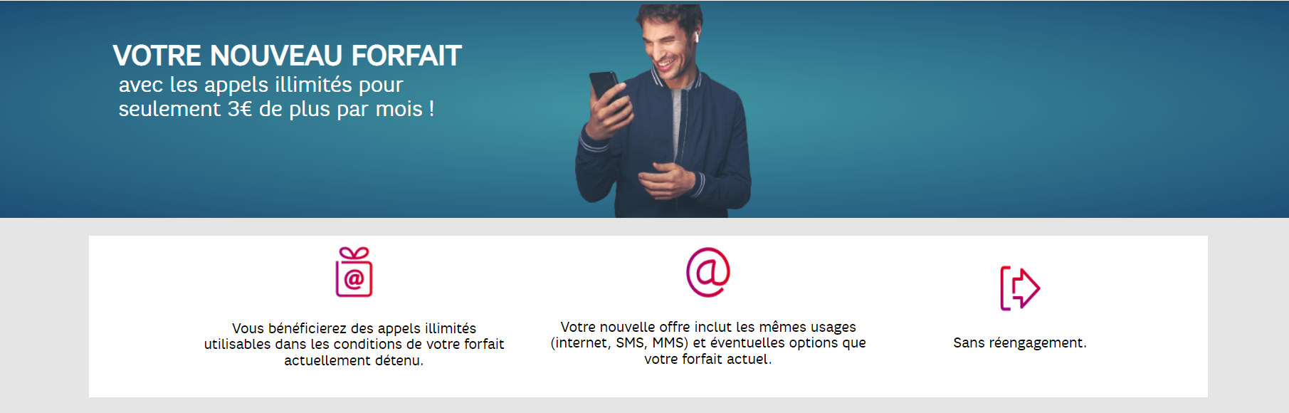 SFR nouvelle offr web de le mobile février 2023 appels illimités